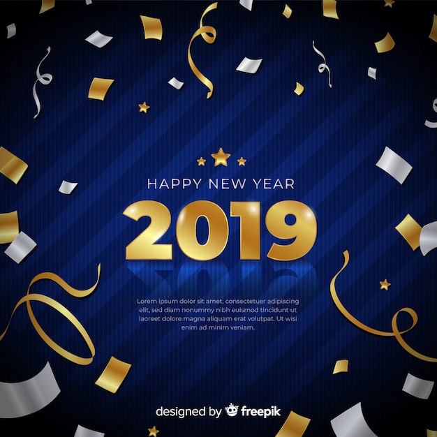 Happy new year 2019 background Vector | Free Download