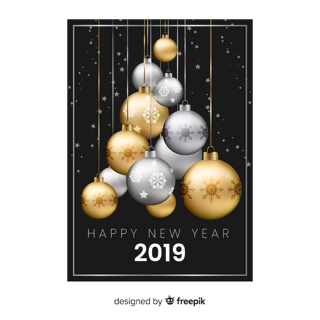 Free Vector | Happy new year 2019 background