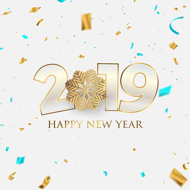 Happy new year 2019 background. | Premium Vector