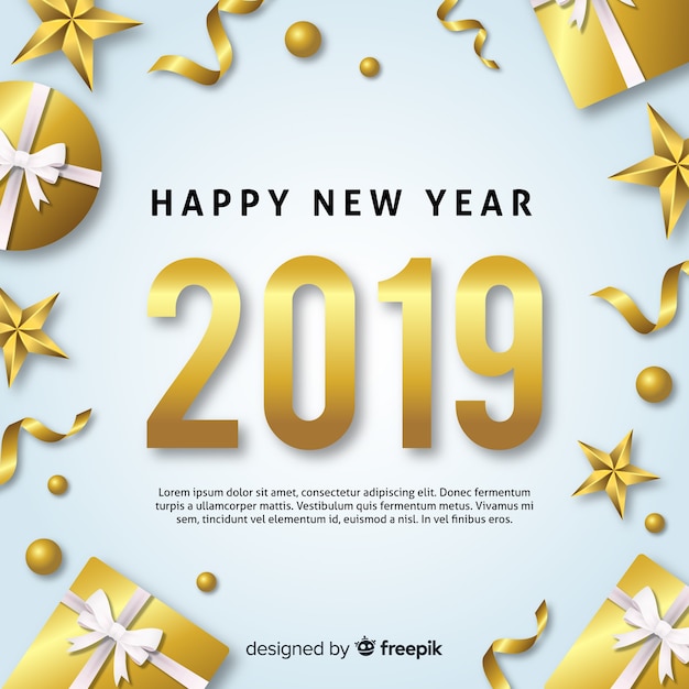 Happy new year 2019 | Free Vector