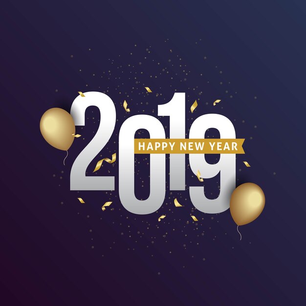 Premium Vector | Happy new year 2019