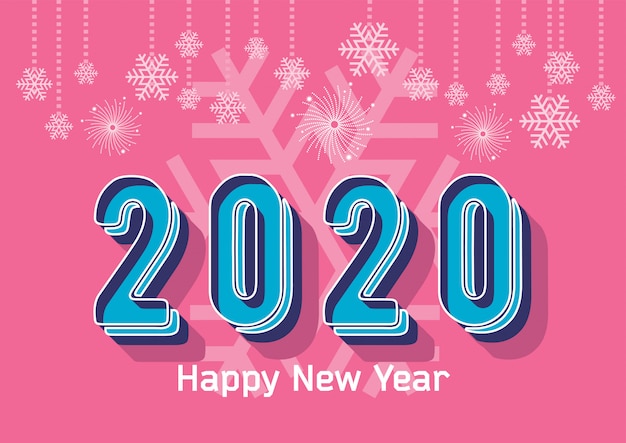 Premium Vector | Happy new year 2020 background