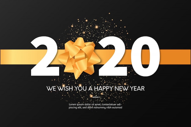 Free Vector Happy New Year Celebration Greeting Card Template