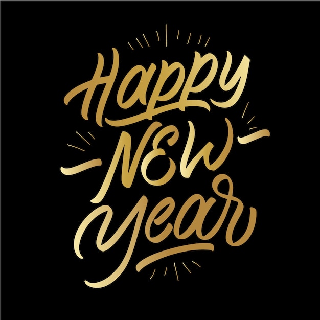 Free Vector | Happy new year 2020 concept with lettering