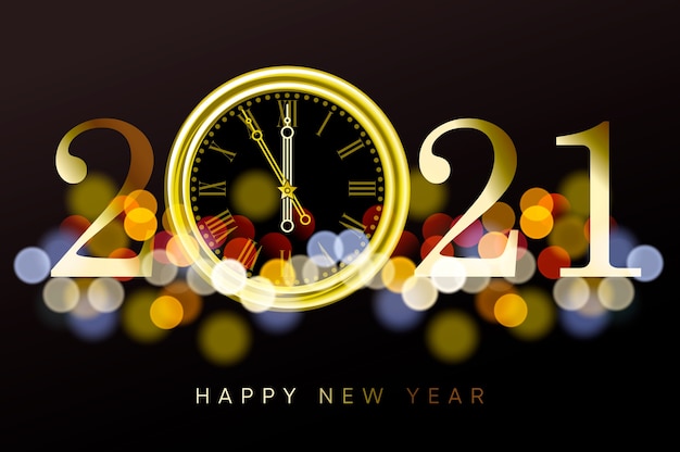 Premium Vector | Happy new year 2021 - new year shining background with ...