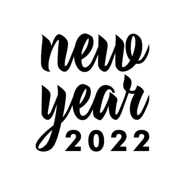 Premium Vector | Happy new year 2022 lettering typography handwritten text