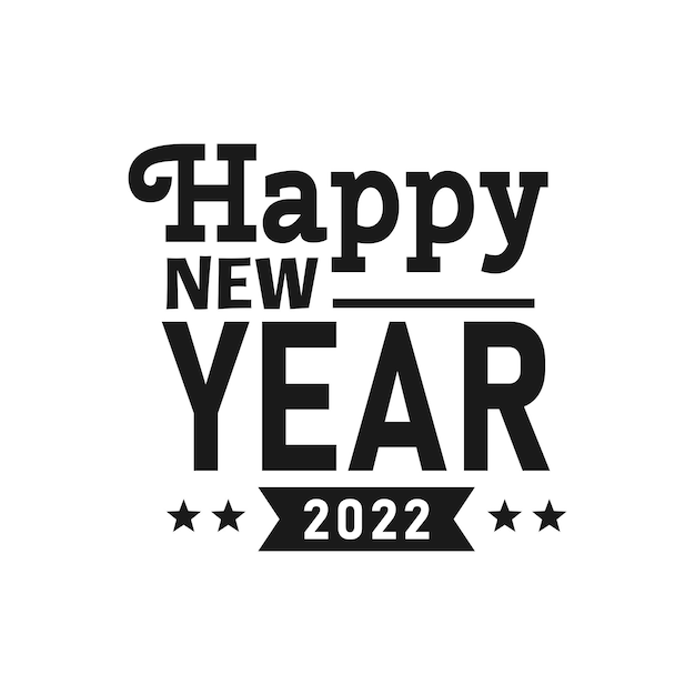 Premium Vector | Happy new year 2022 lettering