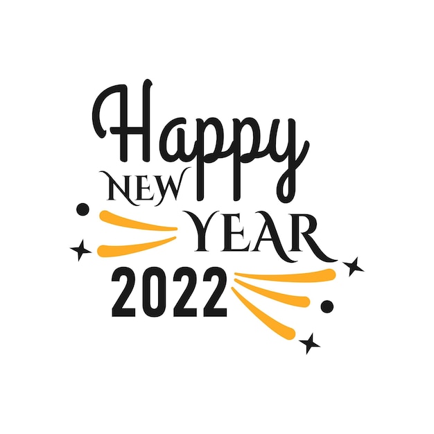 Premium Vector | Happy new year 2022 lettering