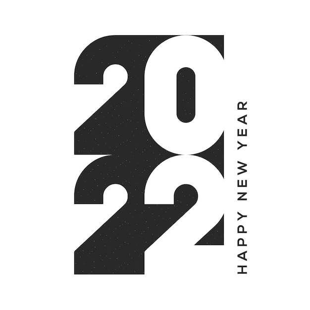 Premium Vector | Happy new year 2022 typography cutout design on white ...