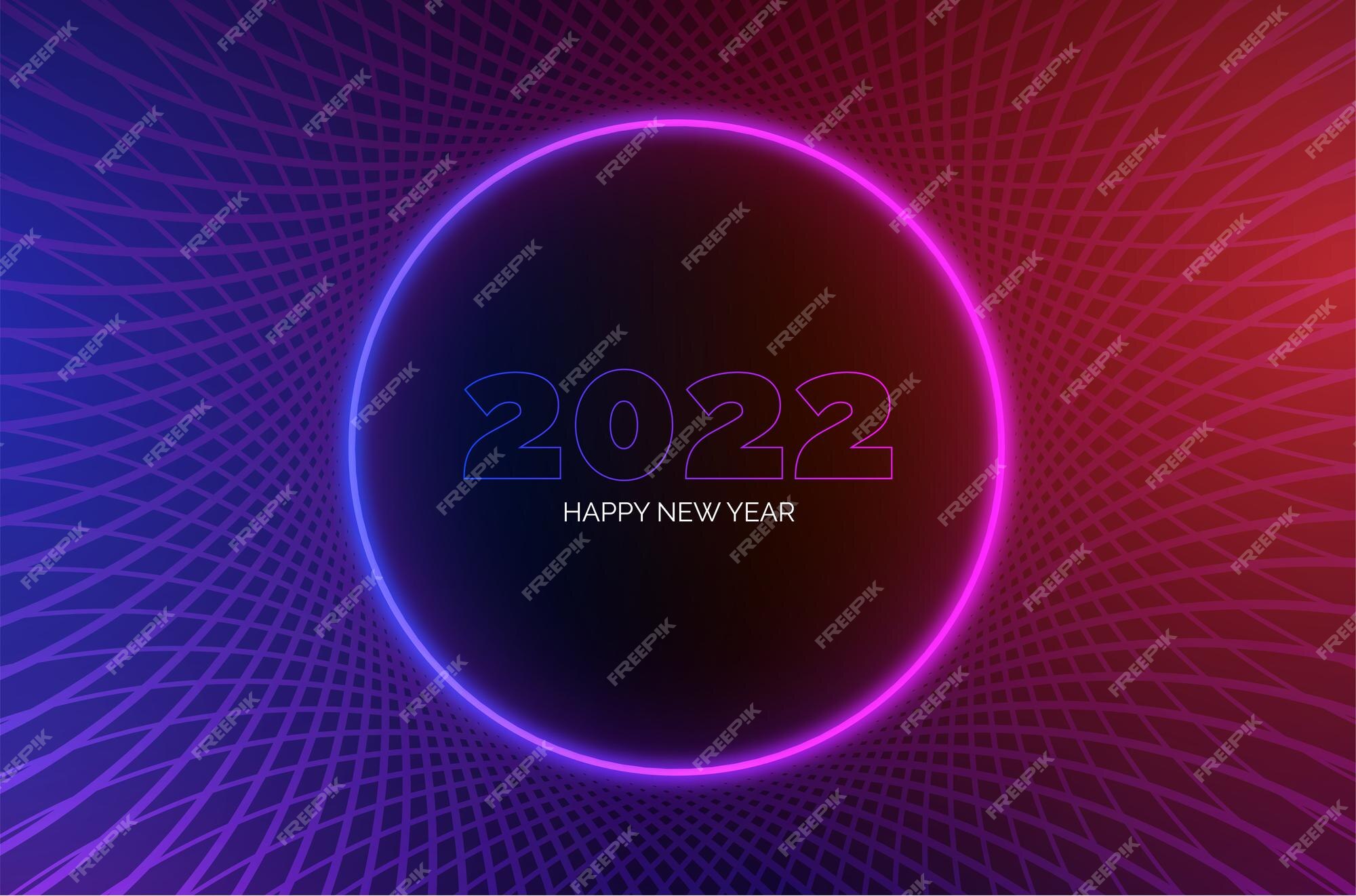 Free Vector | Happy new year 2022 with abstract background vector template