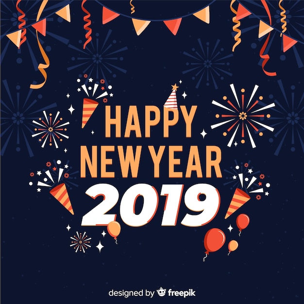 Happy new year background Vector | Free Download