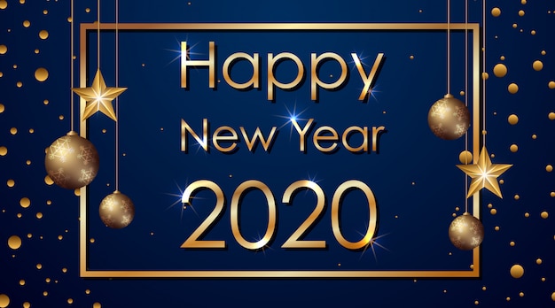 Free Vector | Happy new year banner 2020