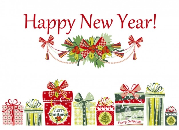 free-vector-happy-new-year-card-with-presents