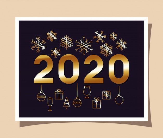 Premium Vector | Happy new year card