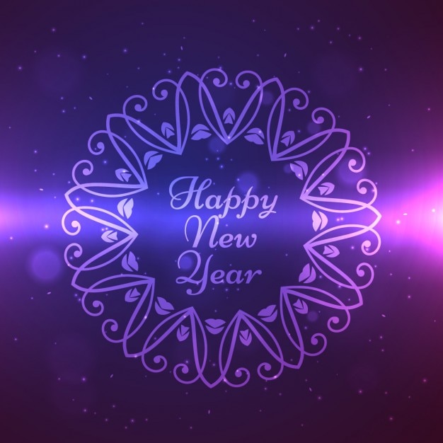 Happy new year design in ornament frame