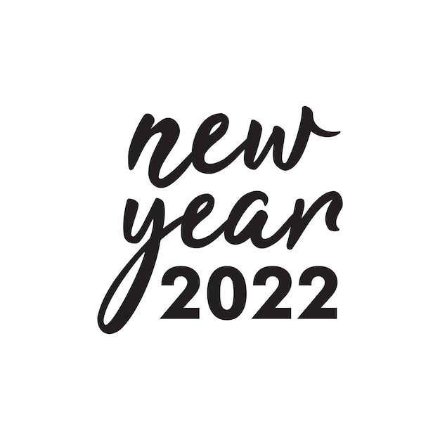 Premium Vector | Happy new year lettering typography handwritten ...