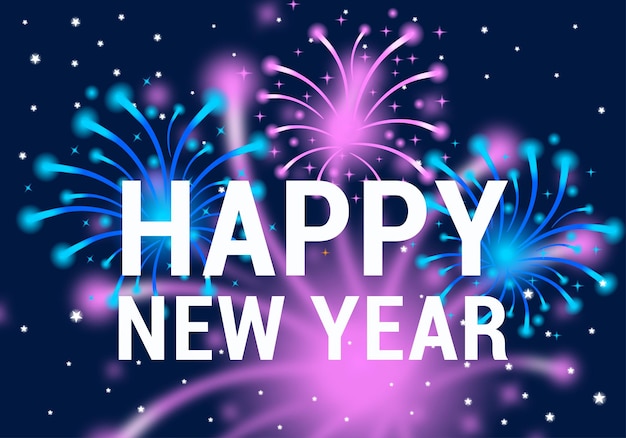 Premium Vector | Happy new year lighting background