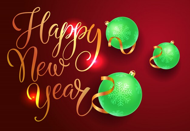 free-vector-happy-new-year-postcard-design-green-baubles