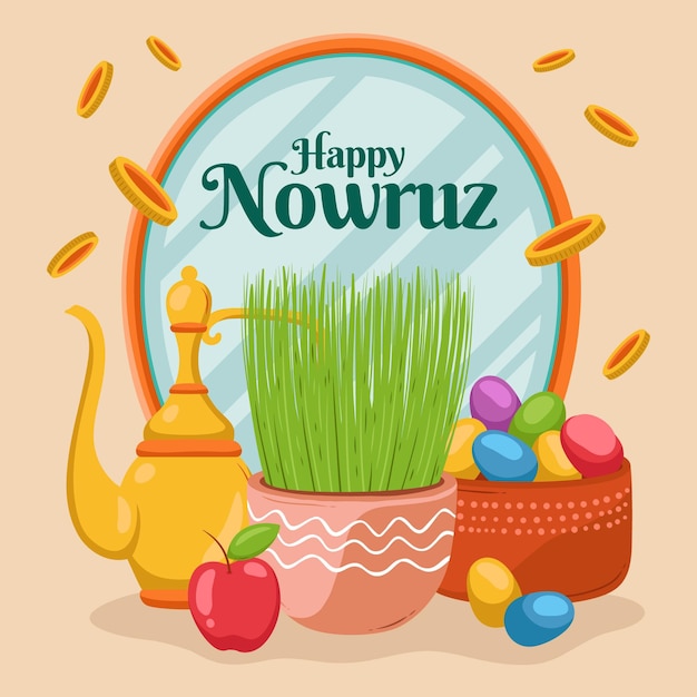 Free Vector Happy nowruz illustration