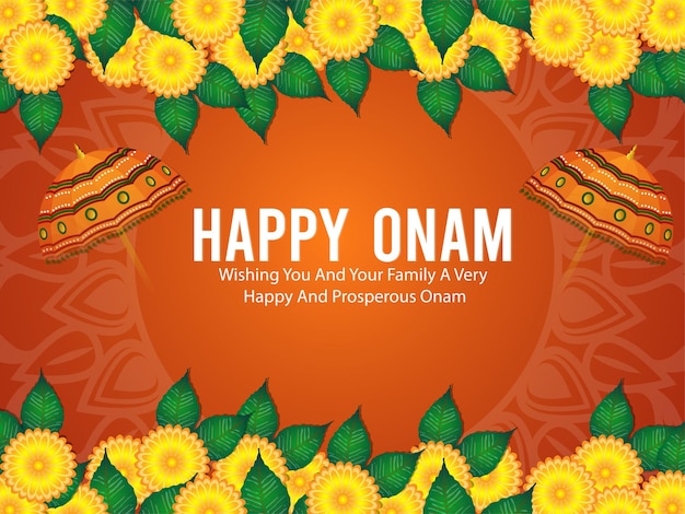 Premium Vector | Happy onam south indian festival background