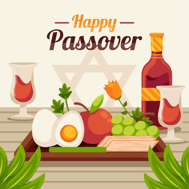 Happy passover event background | Free Vector