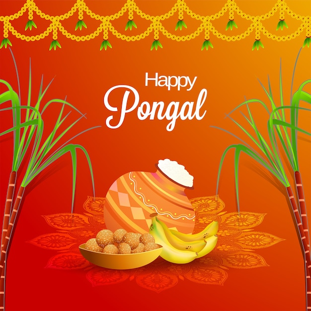 Premium Vector | Happy pongal background.