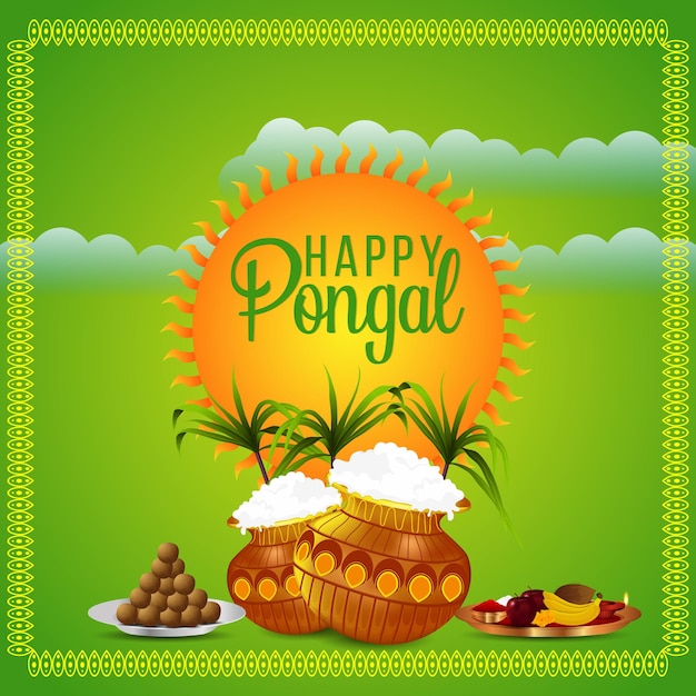 Premium Vector Happy Pongal Creative Illustration And Background