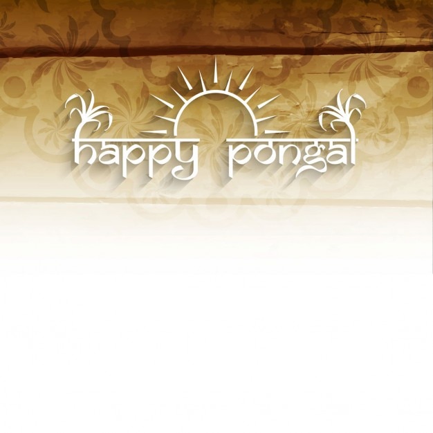 Happy pongal, light brown background