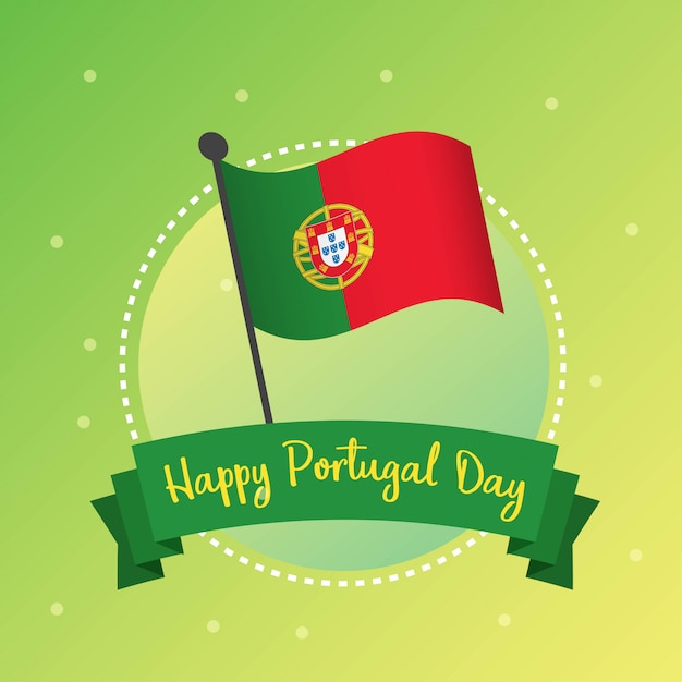 Premium Vector Happy portugal day illustration