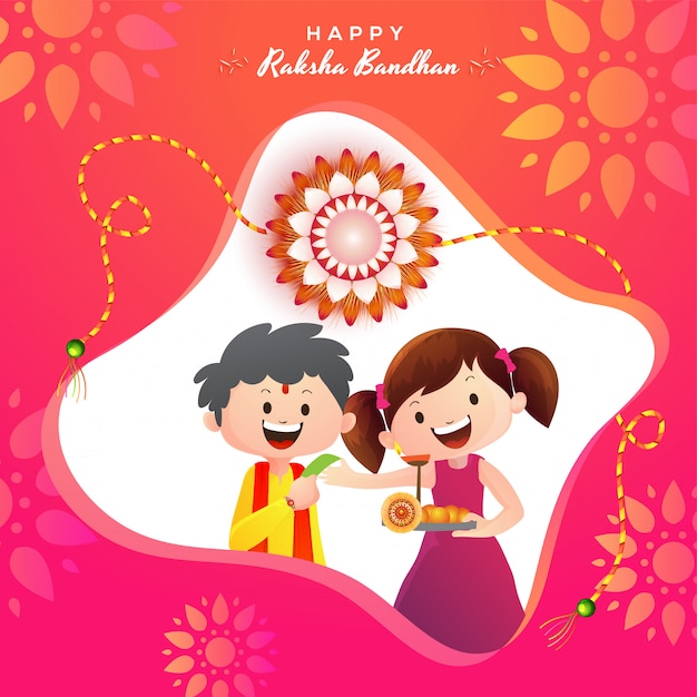 Premium Vector Happy raksha bandhan celebration background.