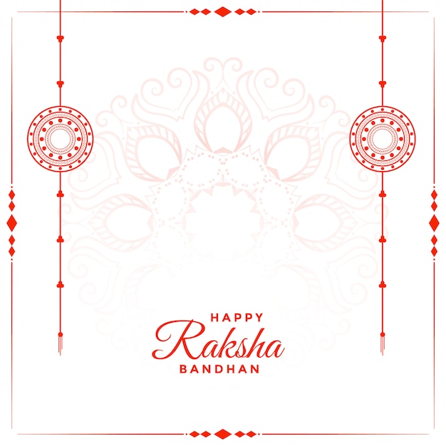 Happy Raksha Bandhan Festival Background With Text Space Free Vector 8409