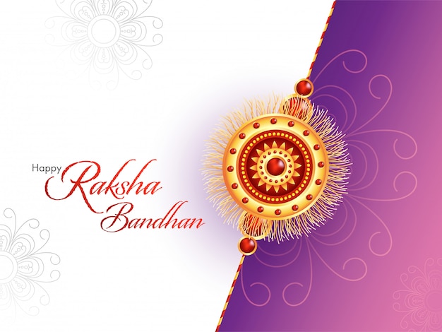 Premium Vector | Happy raksha bandhan font with beautiful rakhi ...