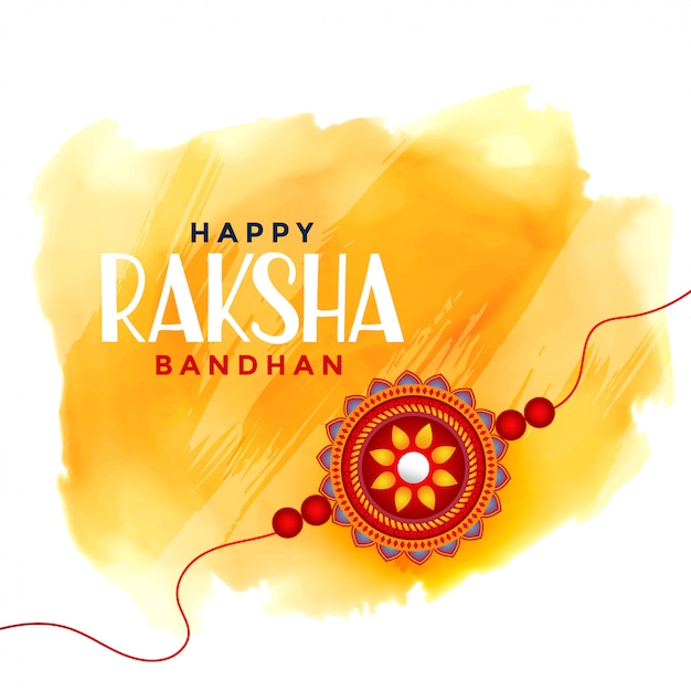 Free Vector Happy raksha bandhan watercolor background