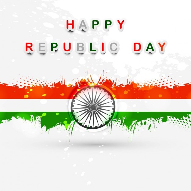 Happy Republic day Indian flag card
