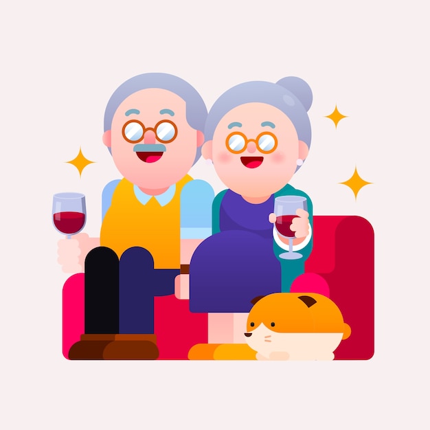 Premium Vector Happy Retirement Concept Illustration