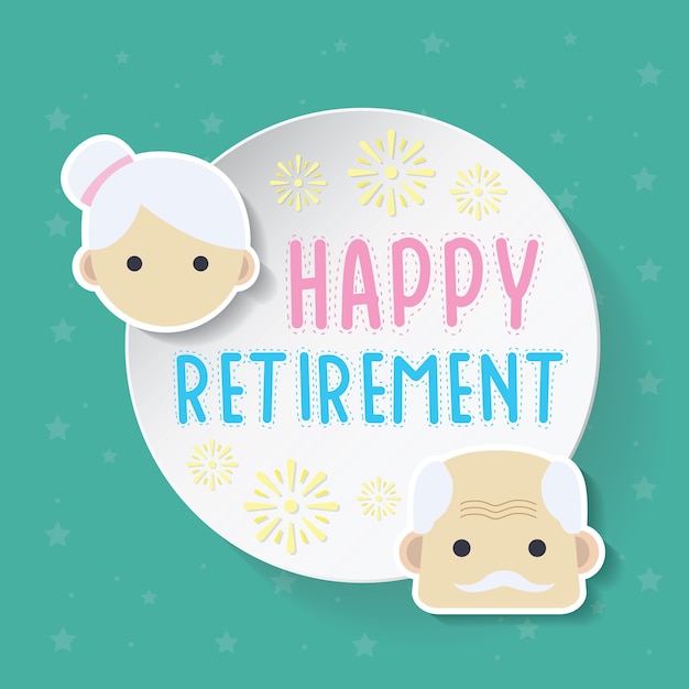 Download Premium Vector | Happy retirement logo design vector ...