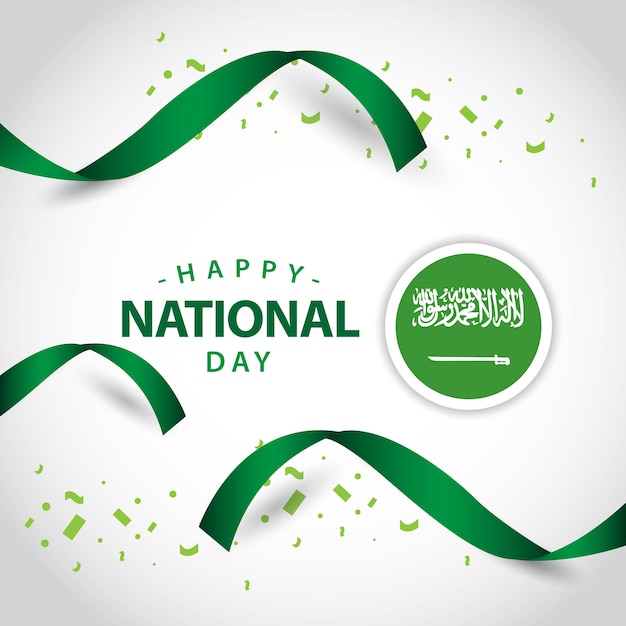 Happy Saudi Arabia National Day Vector Template Design Vector Premium Download 