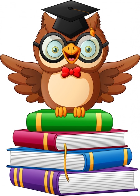 Premium Vector | Happy school owl cartoon