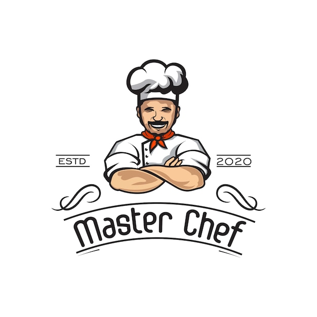 Download Free Happy Smile Master Chef Folding Arms With Mustache And Bowtie Use our free logo maker to create a logo and build your brand. Put your logo on business cards, promotional products, or your website for brand visibility.