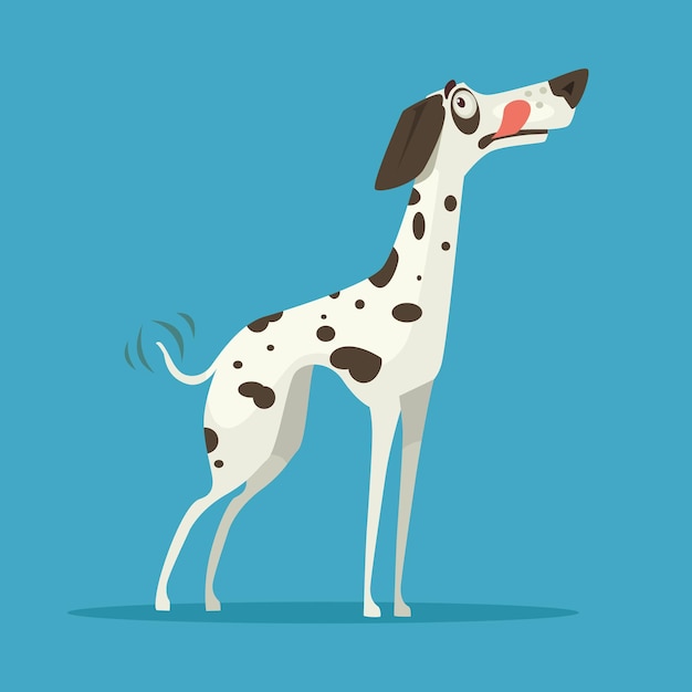 Premium Vector | Happy smiling dalmatian dog character.