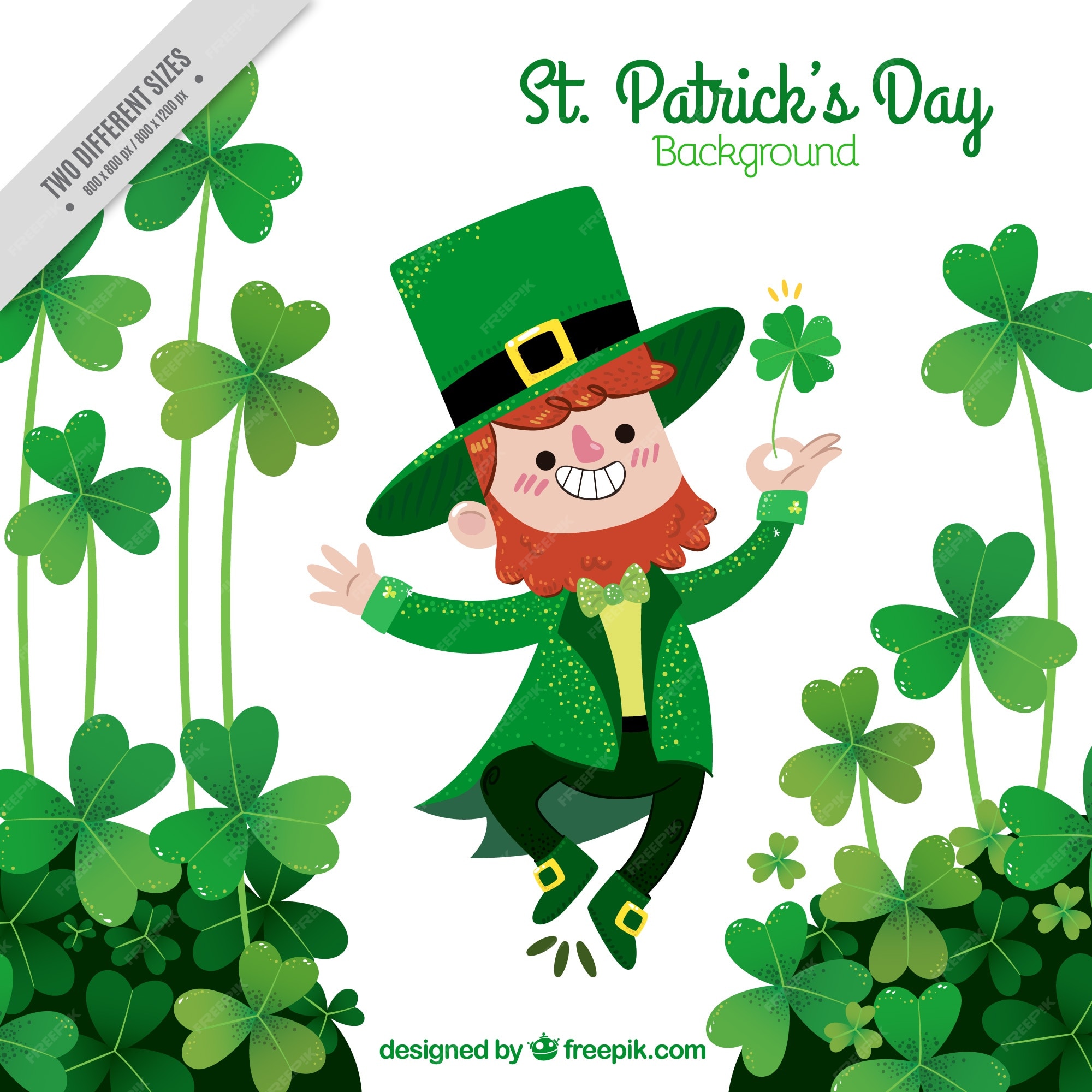 Premium Vector | Happy st. patrick’s day elf background