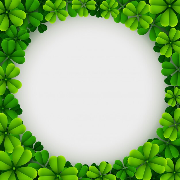 happy-st-patrick-s-day-frame-with-clover-leaves-premium-vector