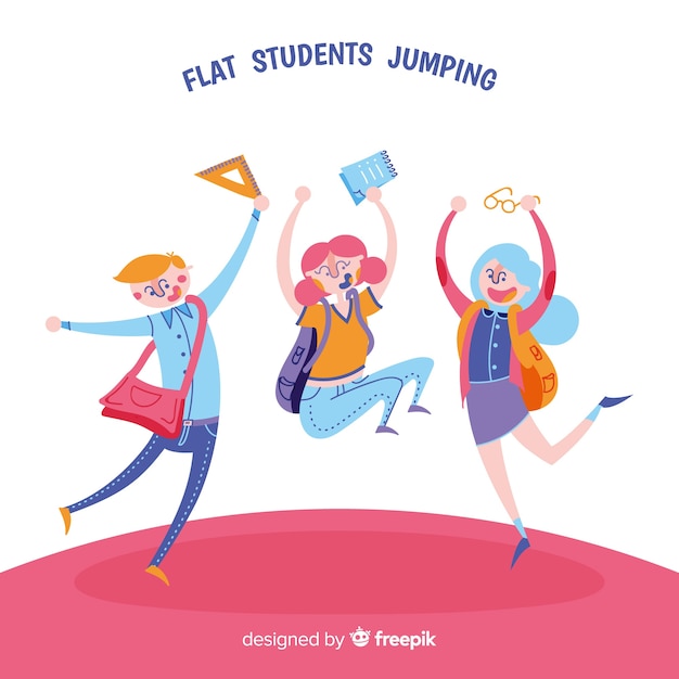 Download Free Vector | Happy students background