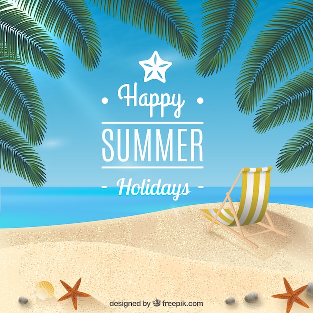 Happy summer holidays background | Free Vector