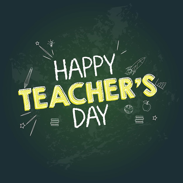 Premium Vector | Happy teacher's day banner design template