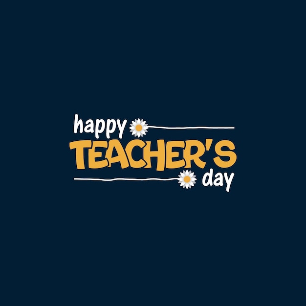 Premium Vector | Happy teachers day lettering