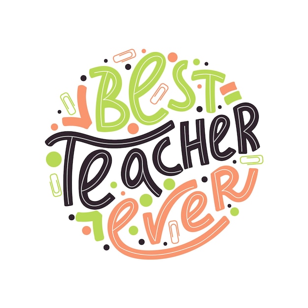 Premium Vector | Happy teachers day typography illustration best ...