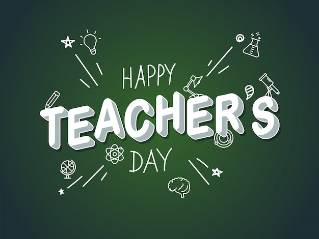 Happy teachers day. | Premium Vector