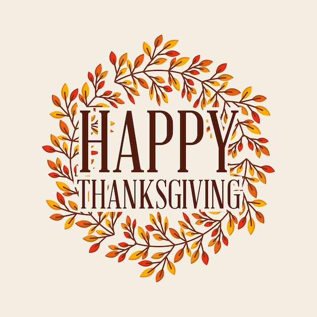 Premium Vector Happy Thanksgiving Card