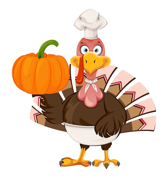 Premium Vector Happy Thanksgiving Day Funny Cartoon Character